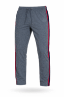 Men’s Slim Fit Jogger Pants – Grey with Side Stripe