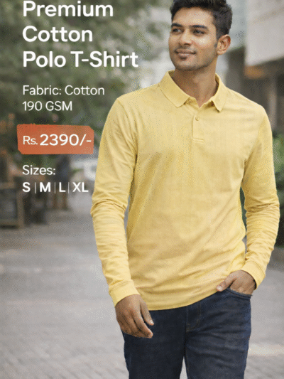 Premium Cotton Polo T-Shirt – 190 GSM