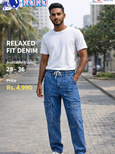 Relaxed Fit Denim Jeans – Men