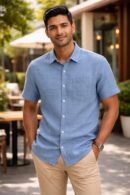 Men’s Short Sleeve Linen Shirt
